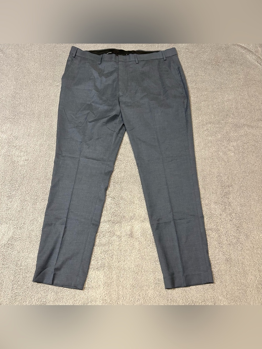 Calvin Klein Mens Pants Gray Size 40x30 Dress Pant Tapered Stretch Poly Blend